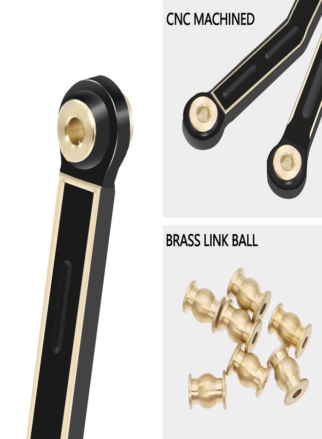 FACCNOY 8PCS Black Coating Brass Links Rod Linkage Set for Axial AX24 XC-1 1/24 RC Crawler Car Upgrade Parts - Image 4